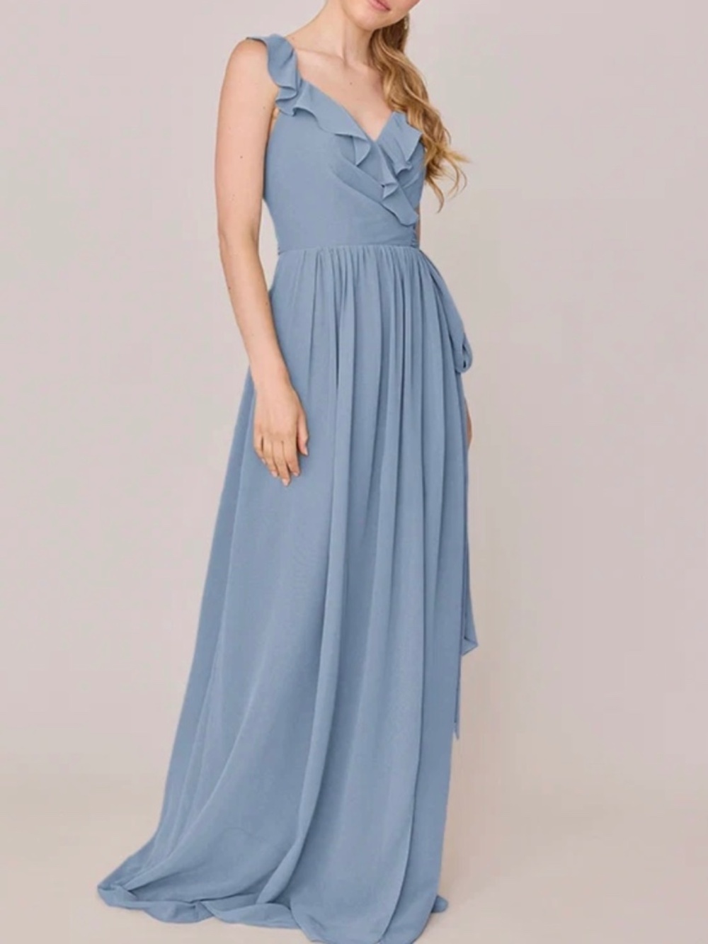 Revelry Valerie Chiffon Faux Wrap Dress size 8